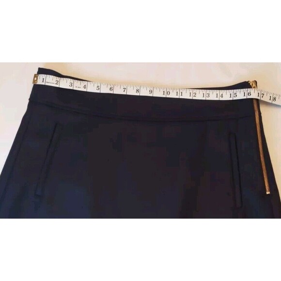 J Crew Black Hipster Mini Skirt Wool Lined 12P A Line Flirty Business - Picture 6 of 8